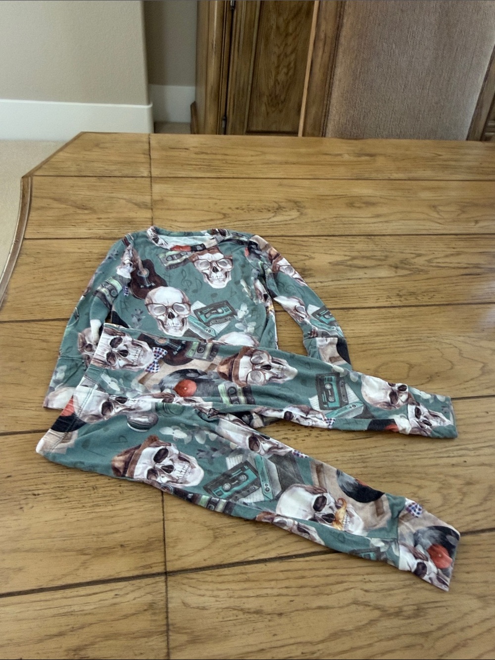 Halloween skulls pirate Pajamas by Posh Peanut